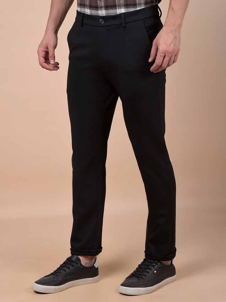 Navy Blue Printed Trousers