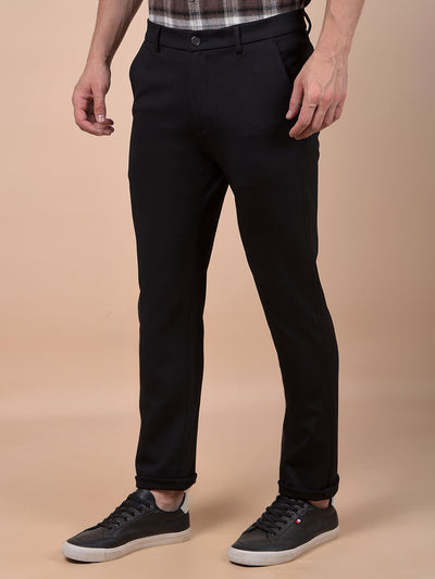 Navy Blue Printed Trousers
