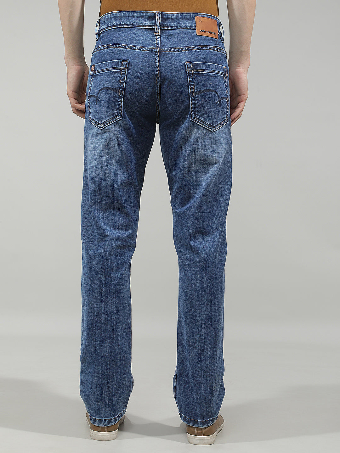 Contemporary Azure Blue Straight Jeans