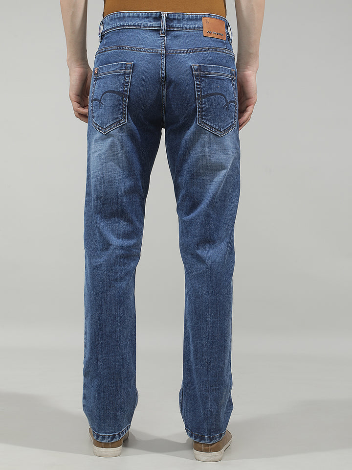 Contemporary Azure Blue Straight Jeans