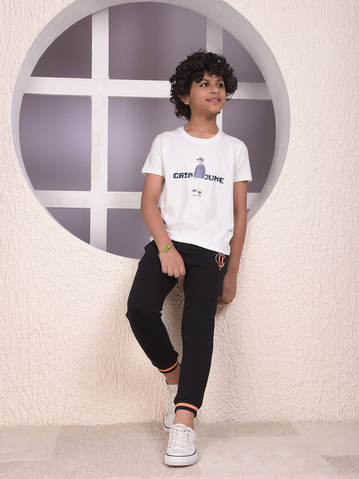 White Graphic Print T-Shirt