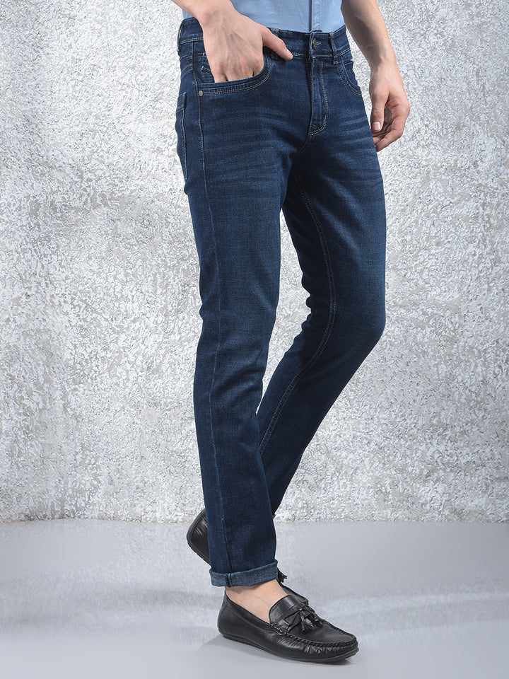 Sleek Cotton Blue Jeans