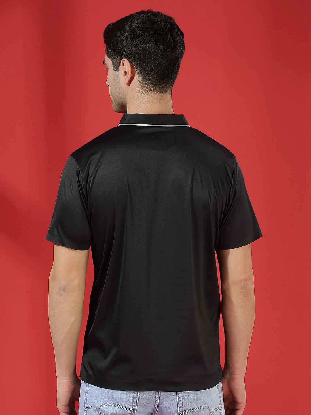 Black Essential Polo T-Shirt