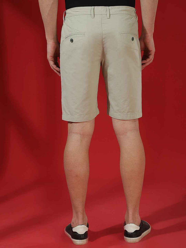 EcoMint Green Cotton Chinos Shorts