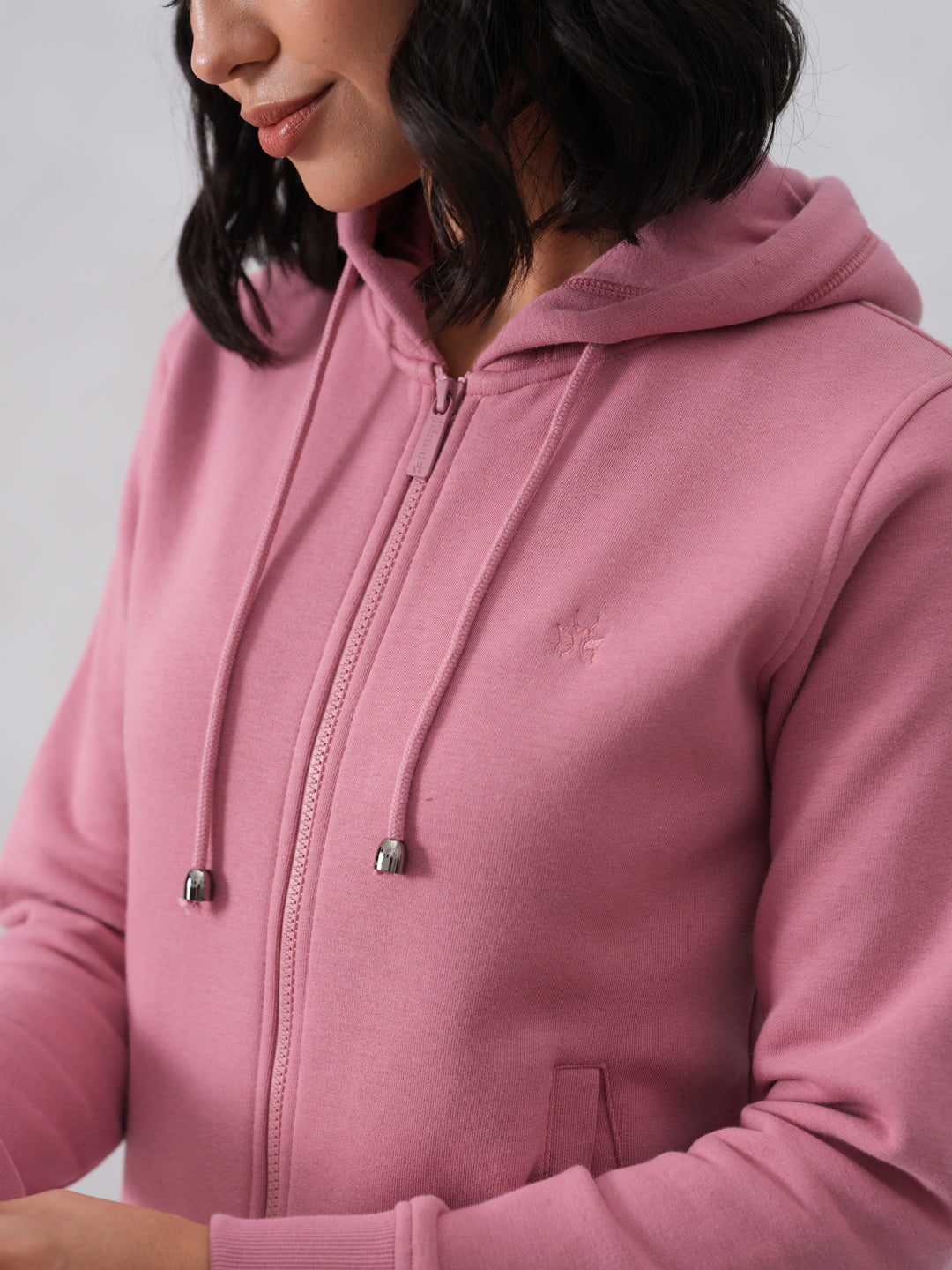 Pink Hooded Neck Sweatshirt