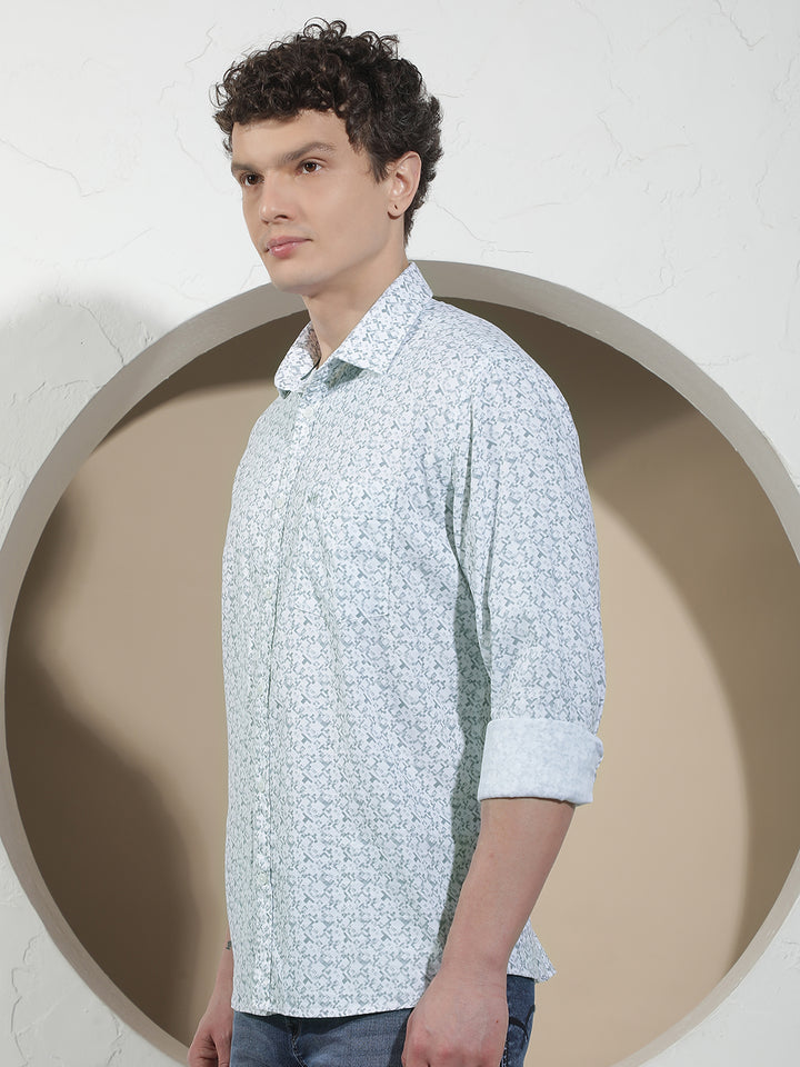 Frost Grey Printed Shirt