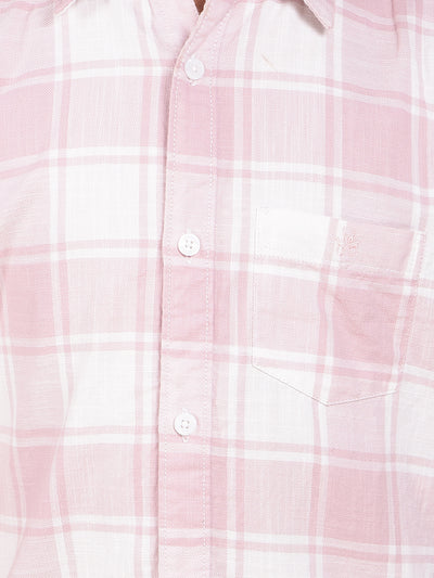Purple Checked 100% Cotton Shirt