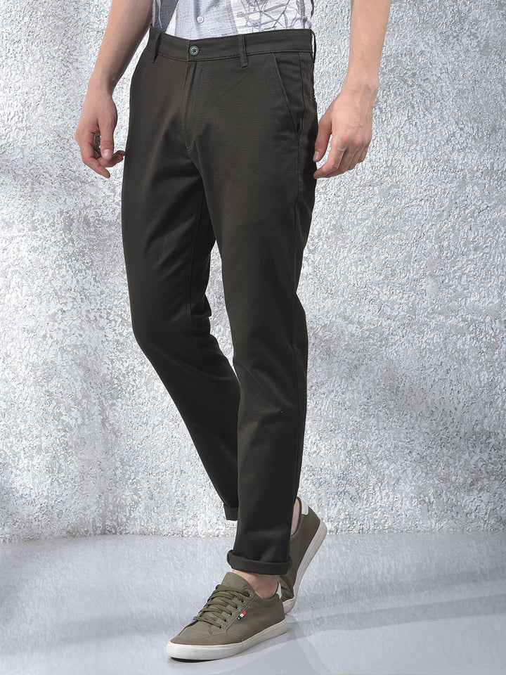 Premium Finish Olive Printed Trousers