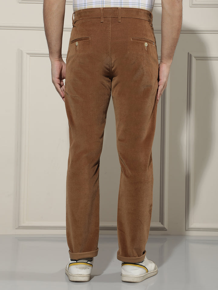Sleek Mocha Brown Corduroy Trousers