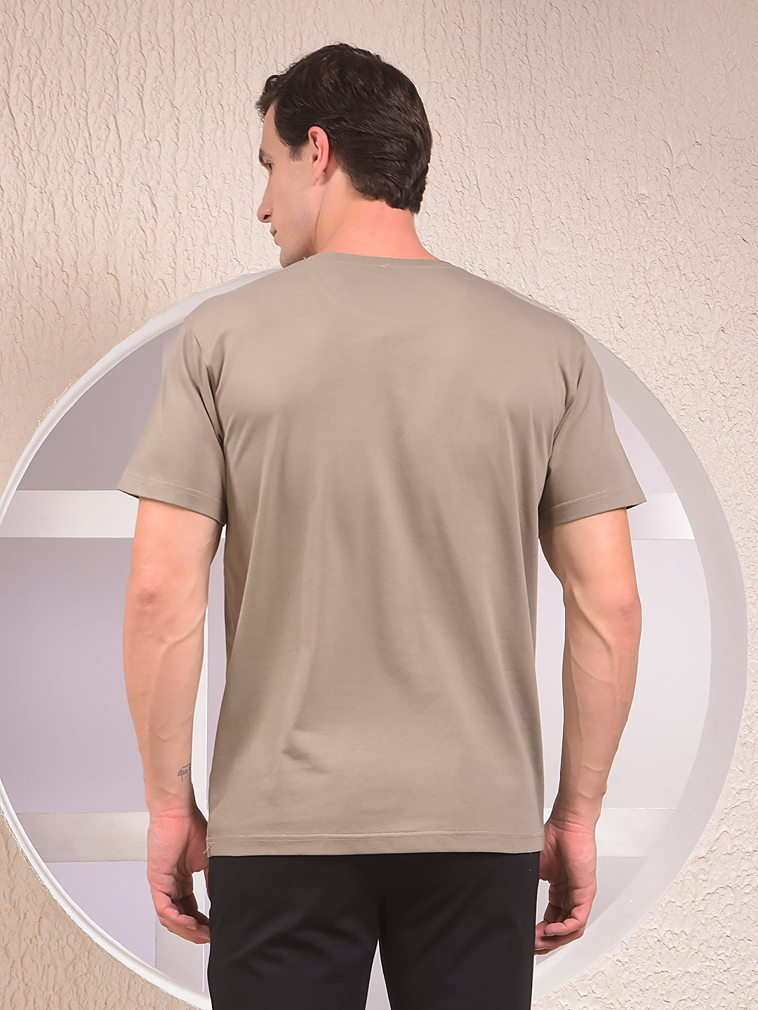 Olive Graphic Print T-Shirt