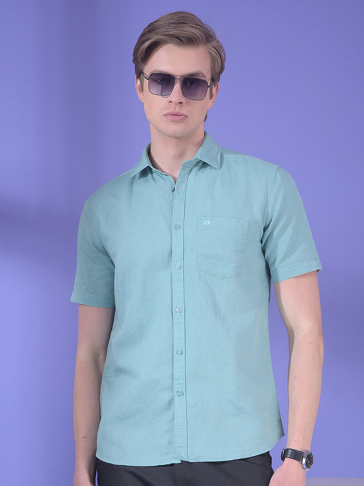 Eucalyptus Green Linen Shirt