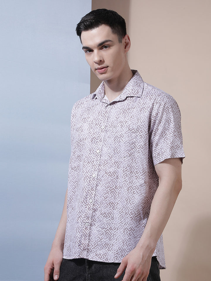 Pink Graphic Print Shirt