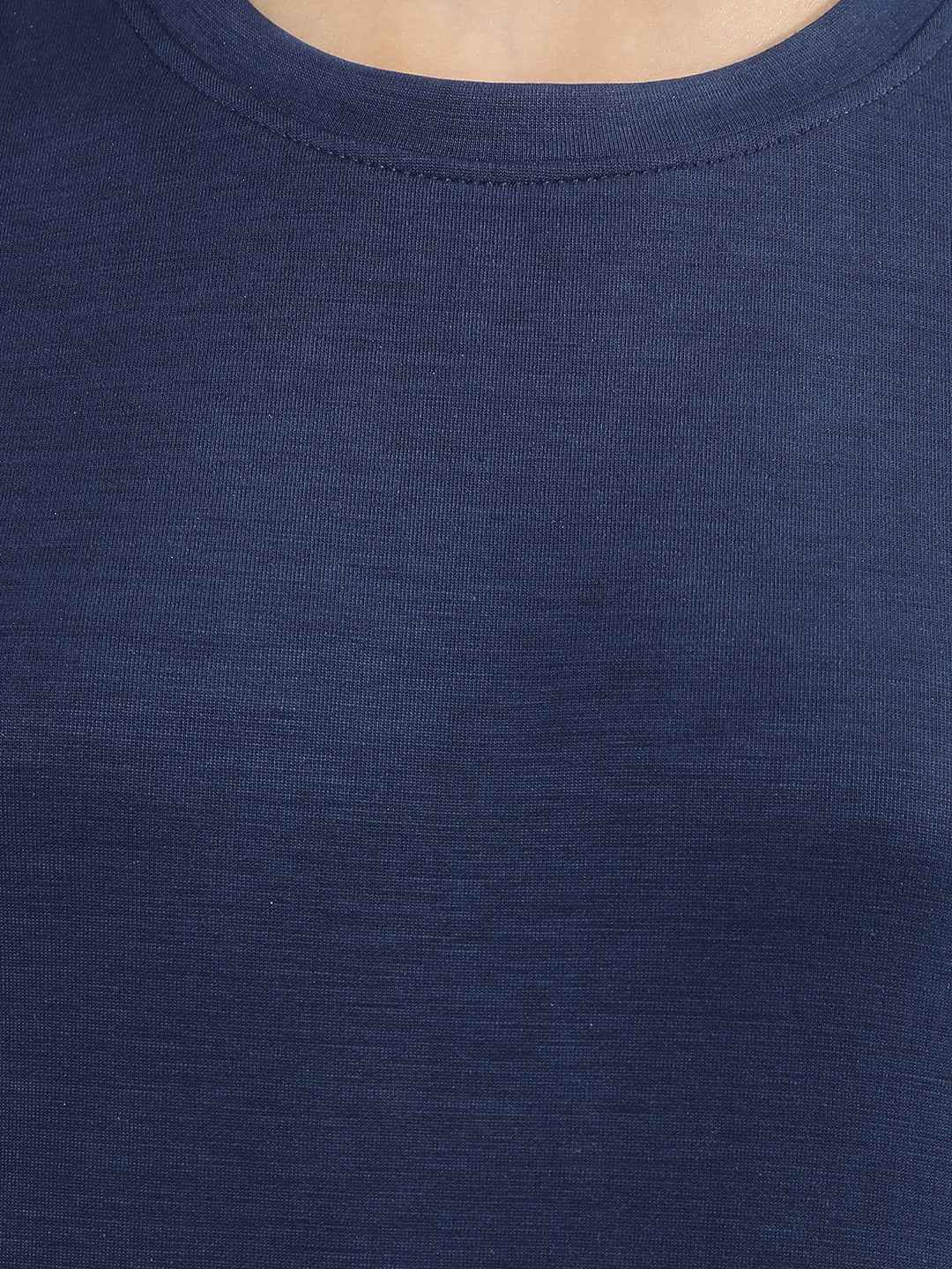 Minimal Blue Crop T-Shirt