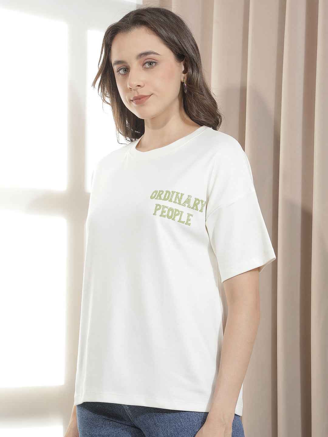 Off White Graphic Printed Oversize T-Shirt