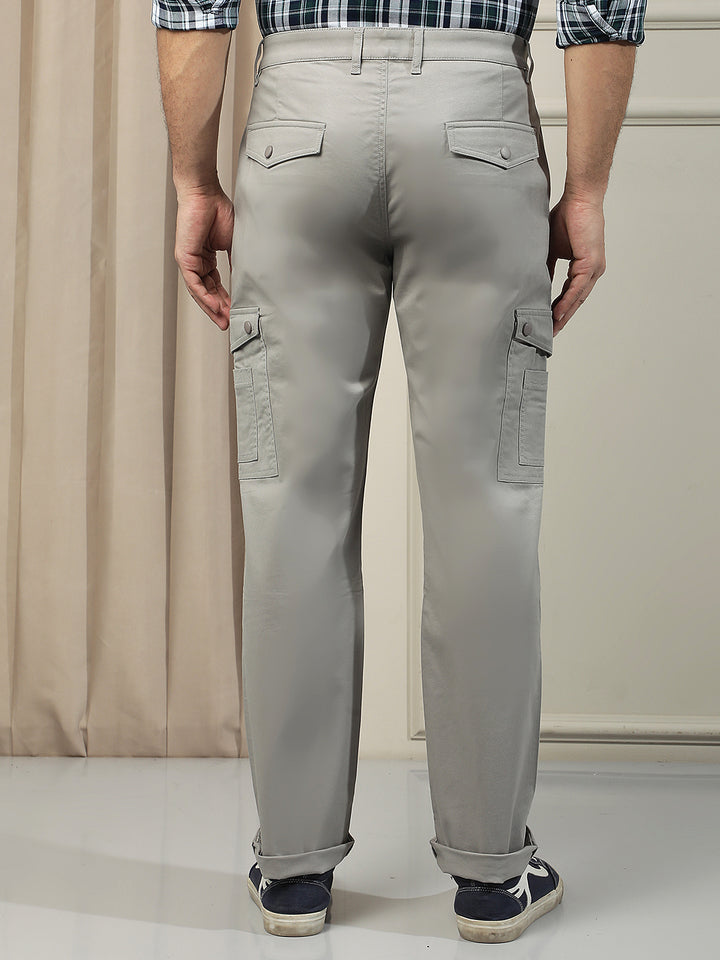 Chic Heather Grey Cargo Trousers