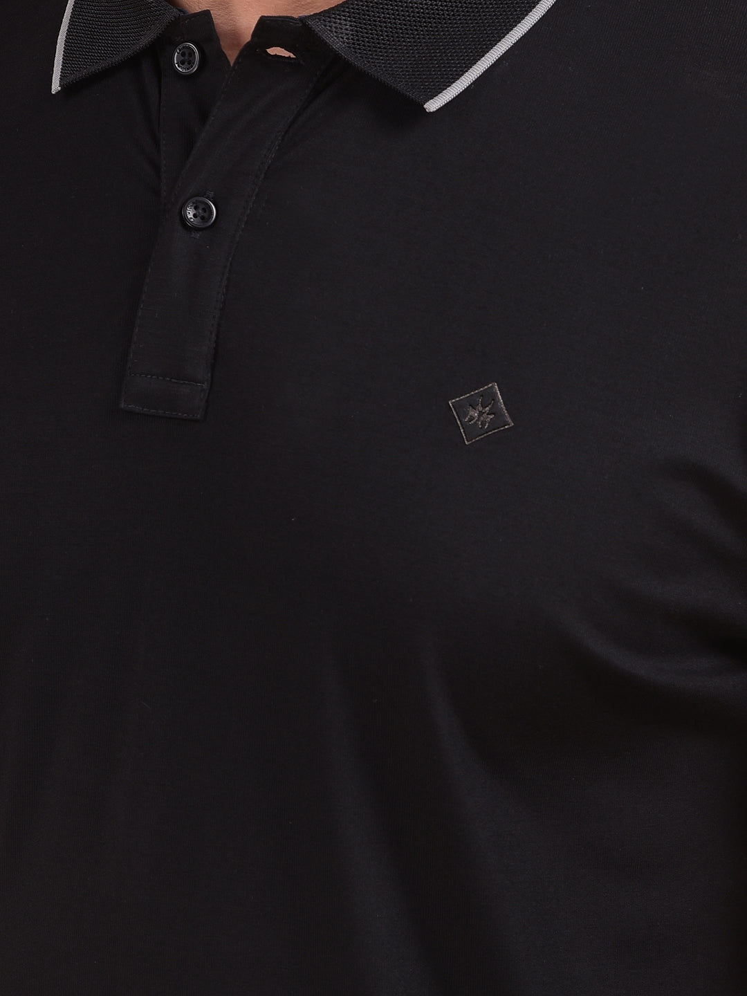 Swanky Black Polo Neck T-Shirt