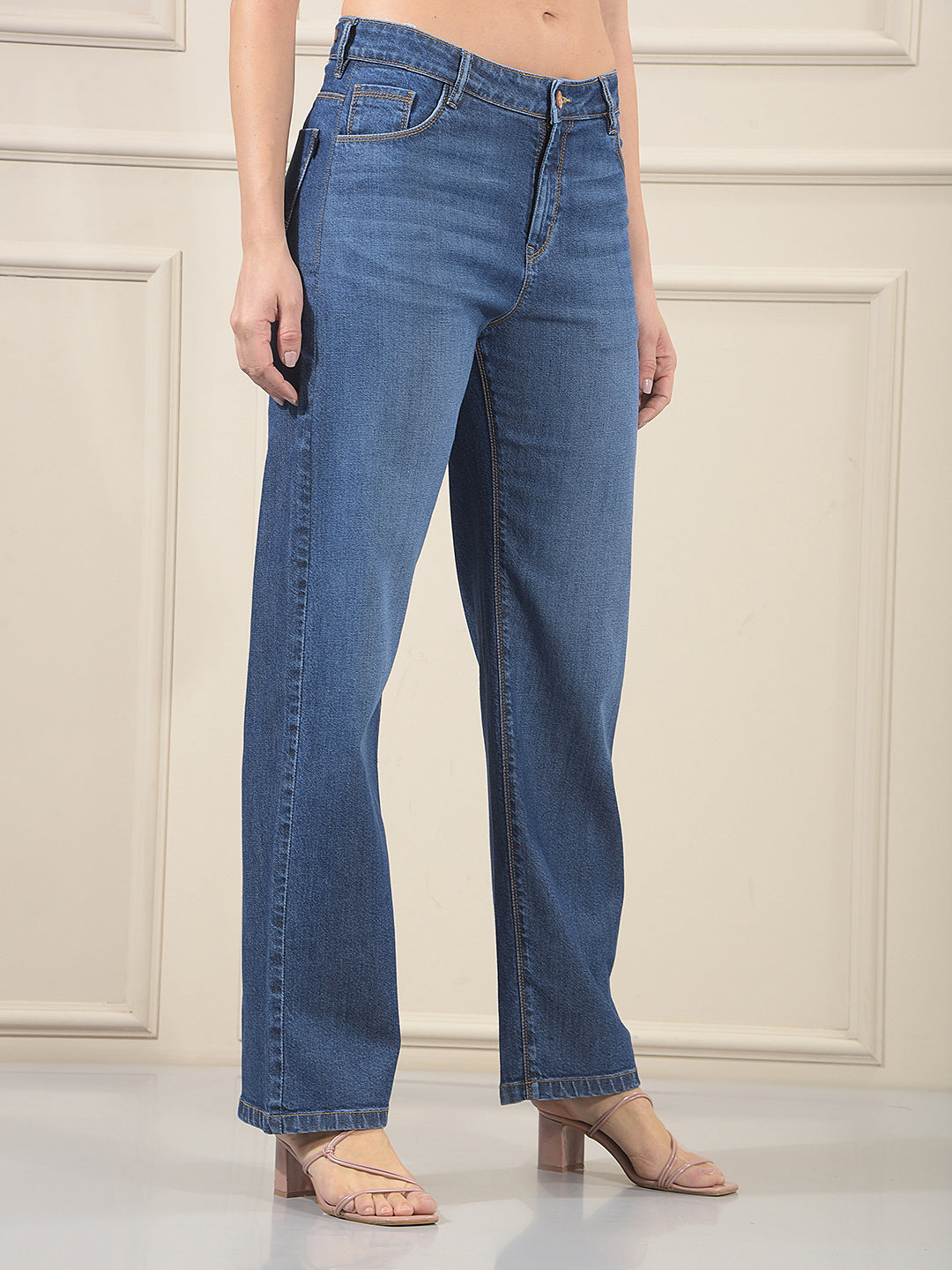 Essential Ocean Blue Straight Jeans