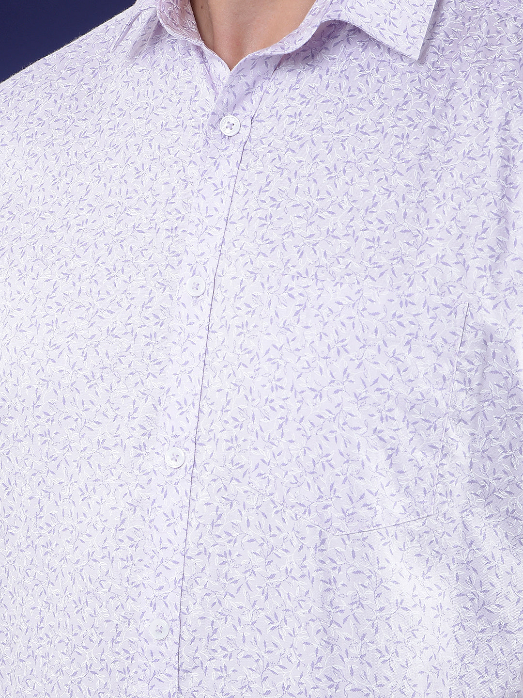 Purple Floral Printed Shirt