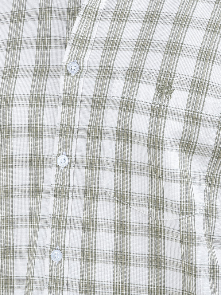 Green Checked 100% Cotton Shirt