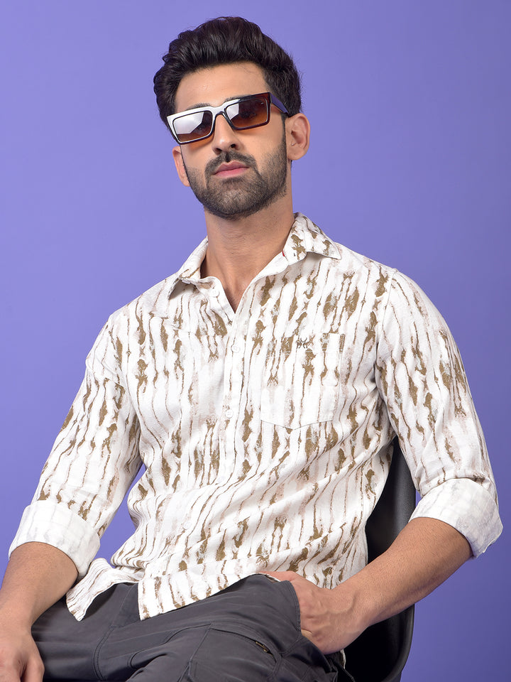 Brown Printed Shirt