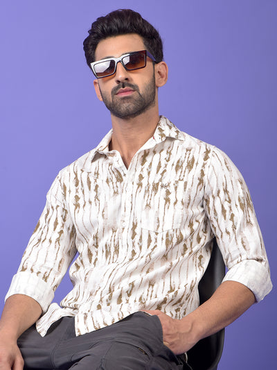 Brown Printed Shirt