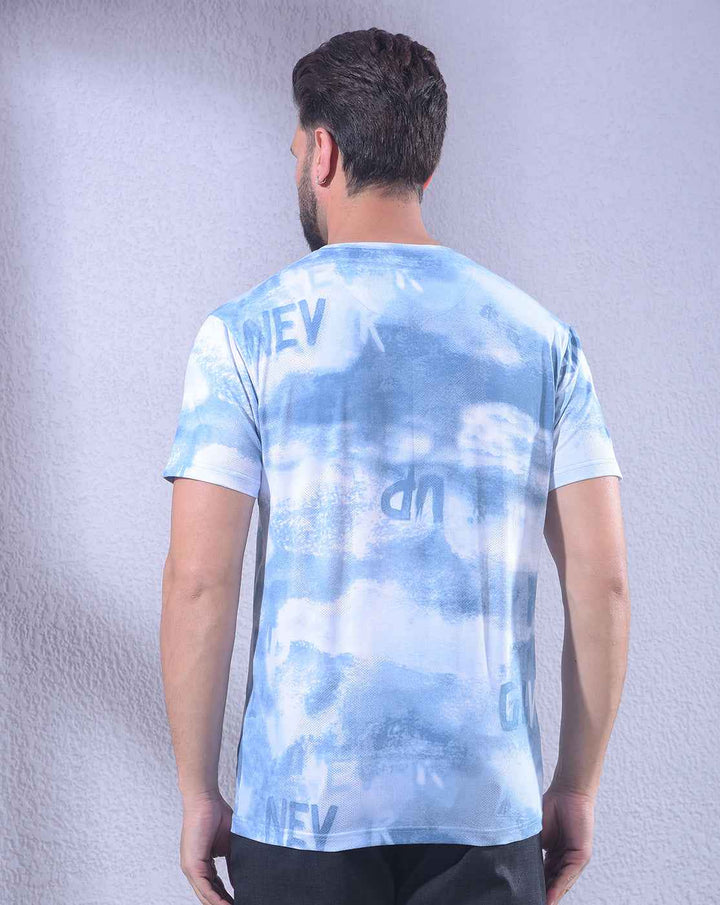 Blue Printed T-Shirt