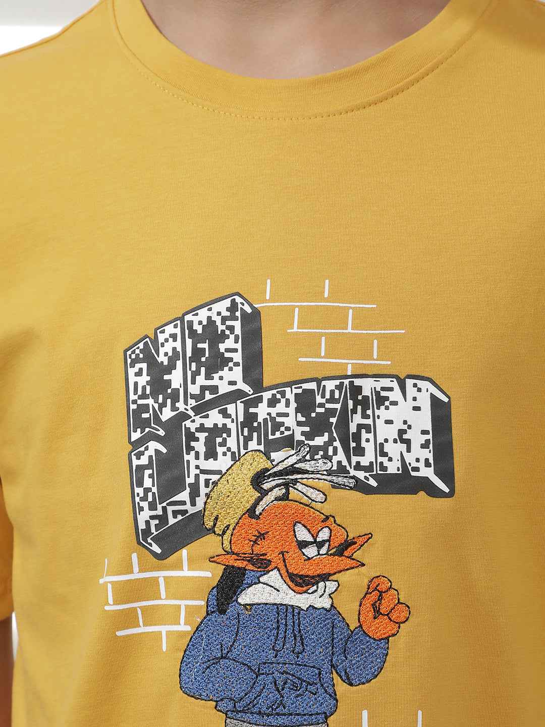 Mustard Graphic Print T-Shirt