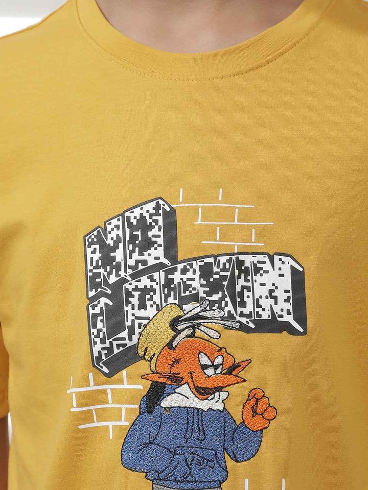 Mustard Graphic Print T-Shirt