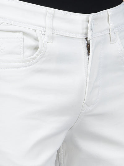 Chic White Straight Jeans