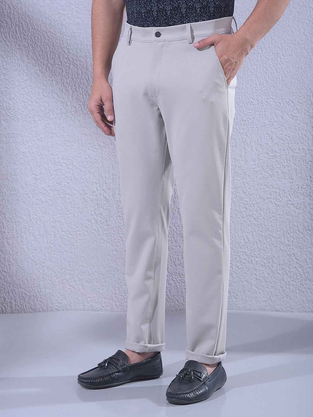 Beige Knitted Trousers