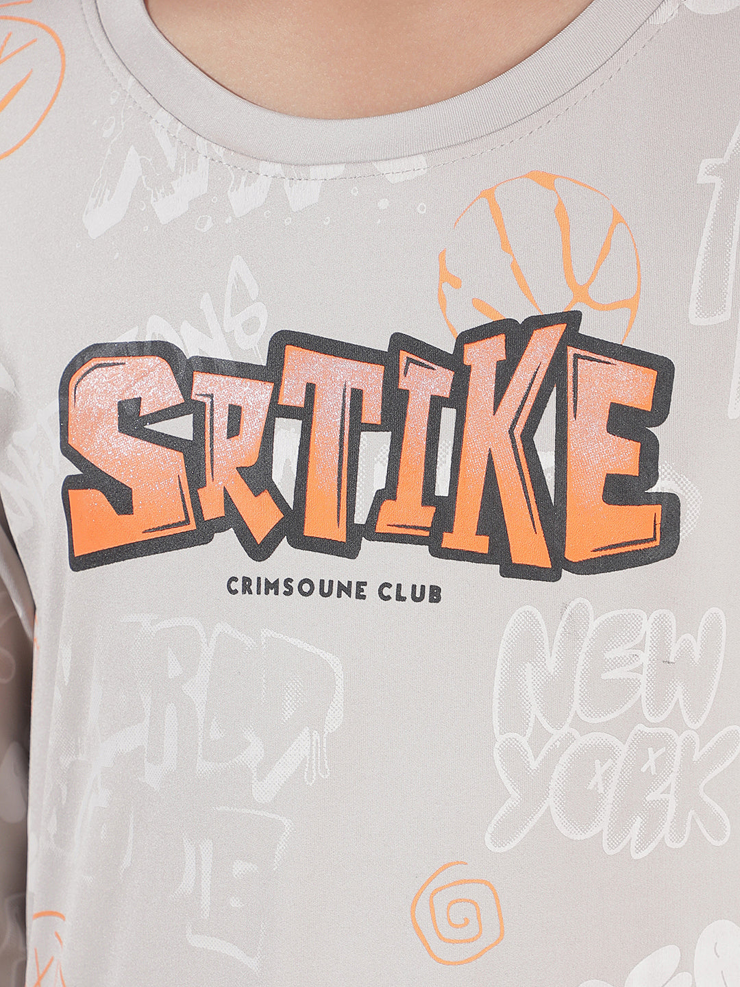 Grey Typographic Print Sweatshirt