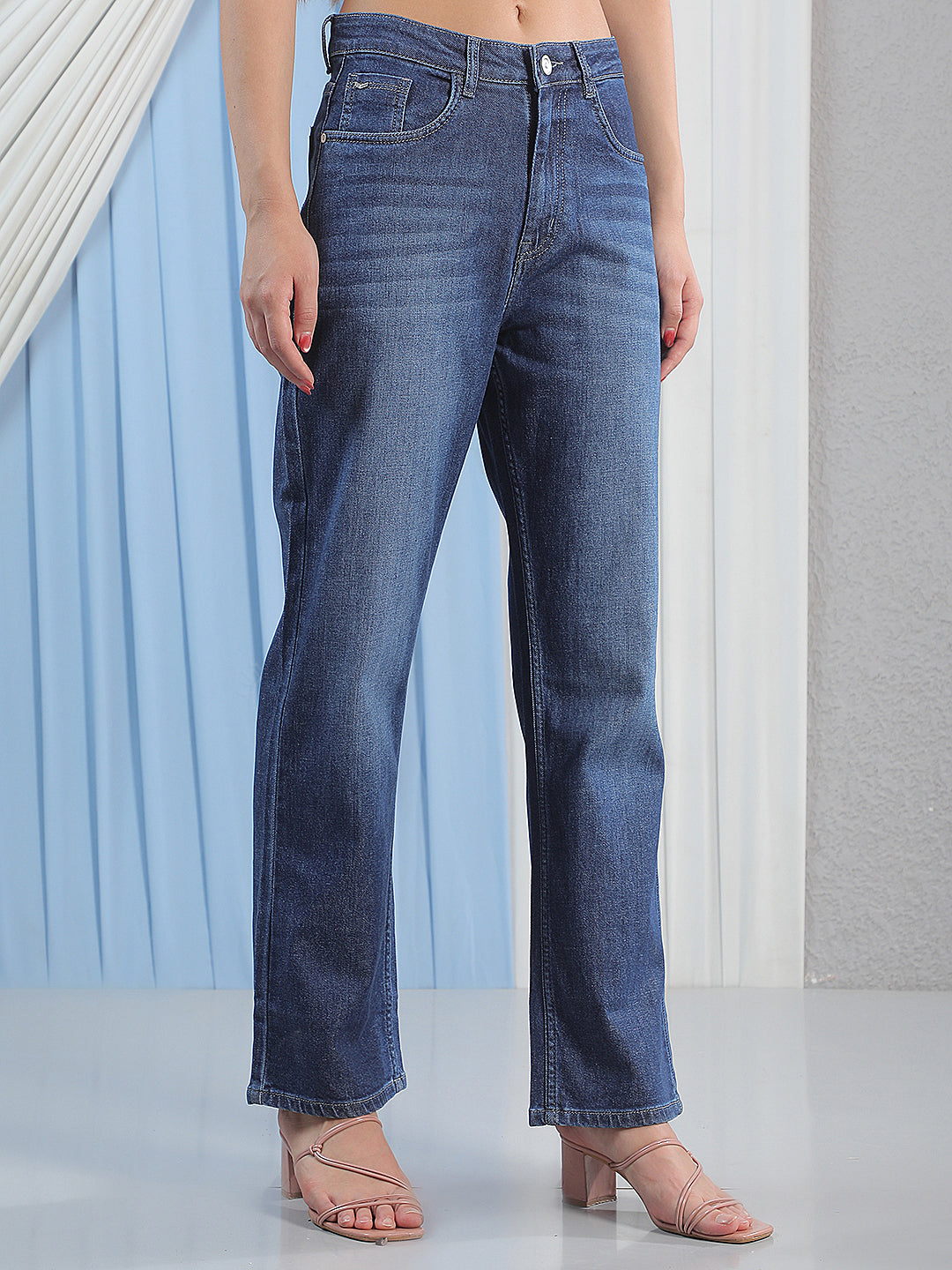 Essential Ocean Blue Straight Jeans