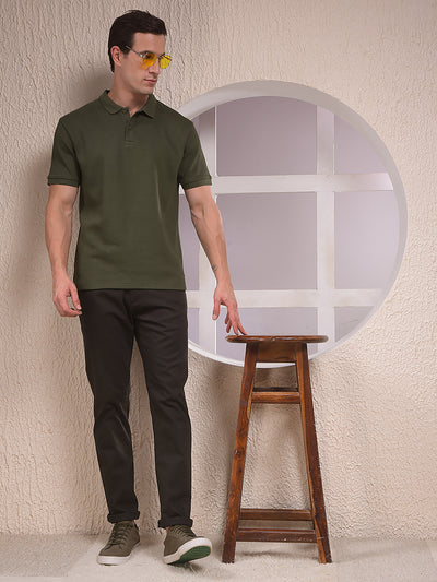 Midnightflex Slim Dobby Olive Trousers