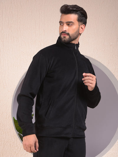 Black Jacquard Sweatshirt