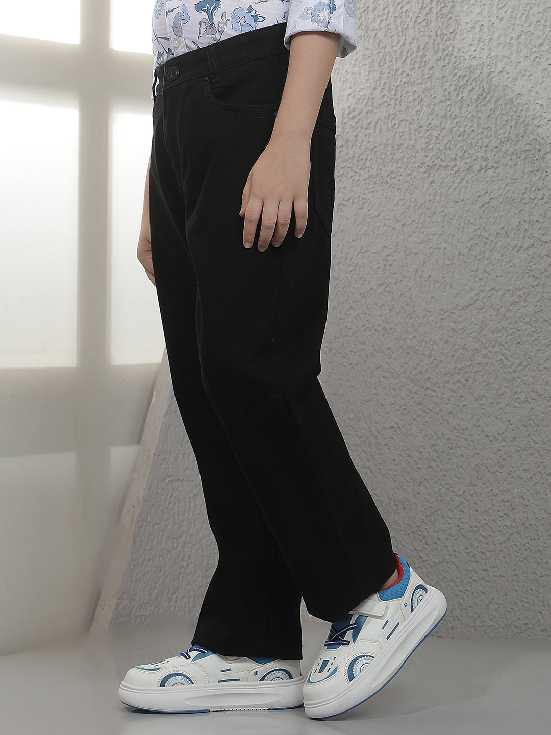 Black 100% Cotton Baggy Jeans