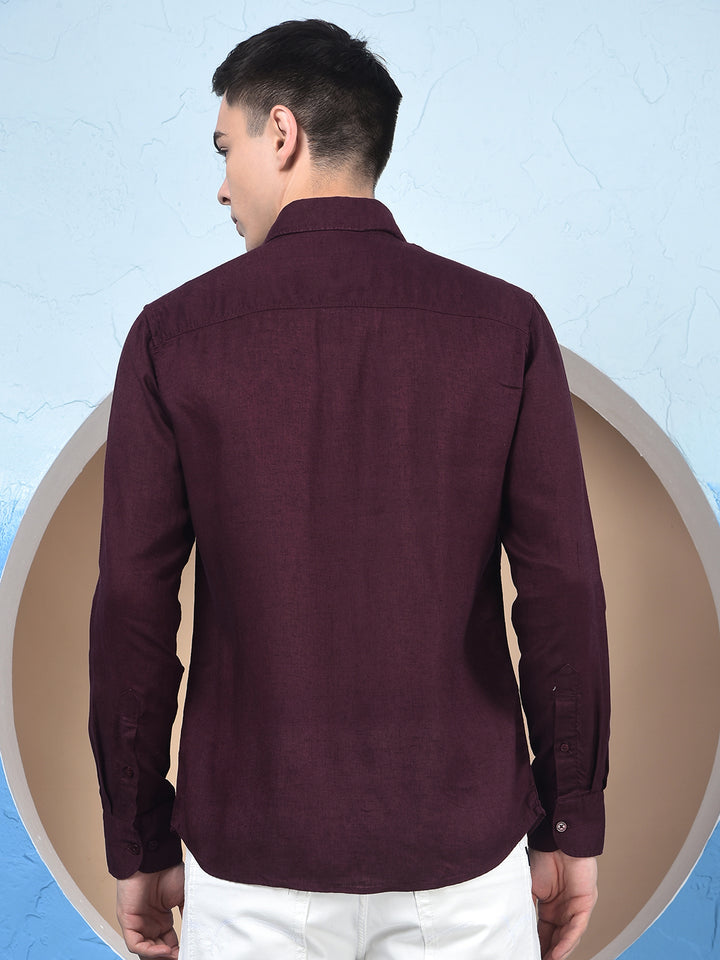 Plum Linen Essential Shirt