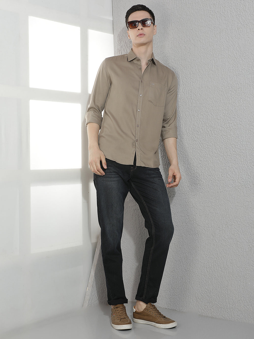 Trendy Olive Casual Shirt