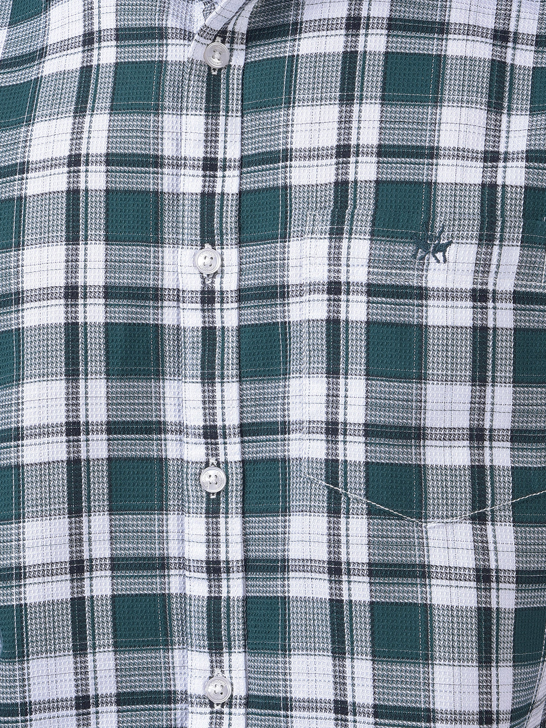 Green Checked 100% Cotton Shirt
