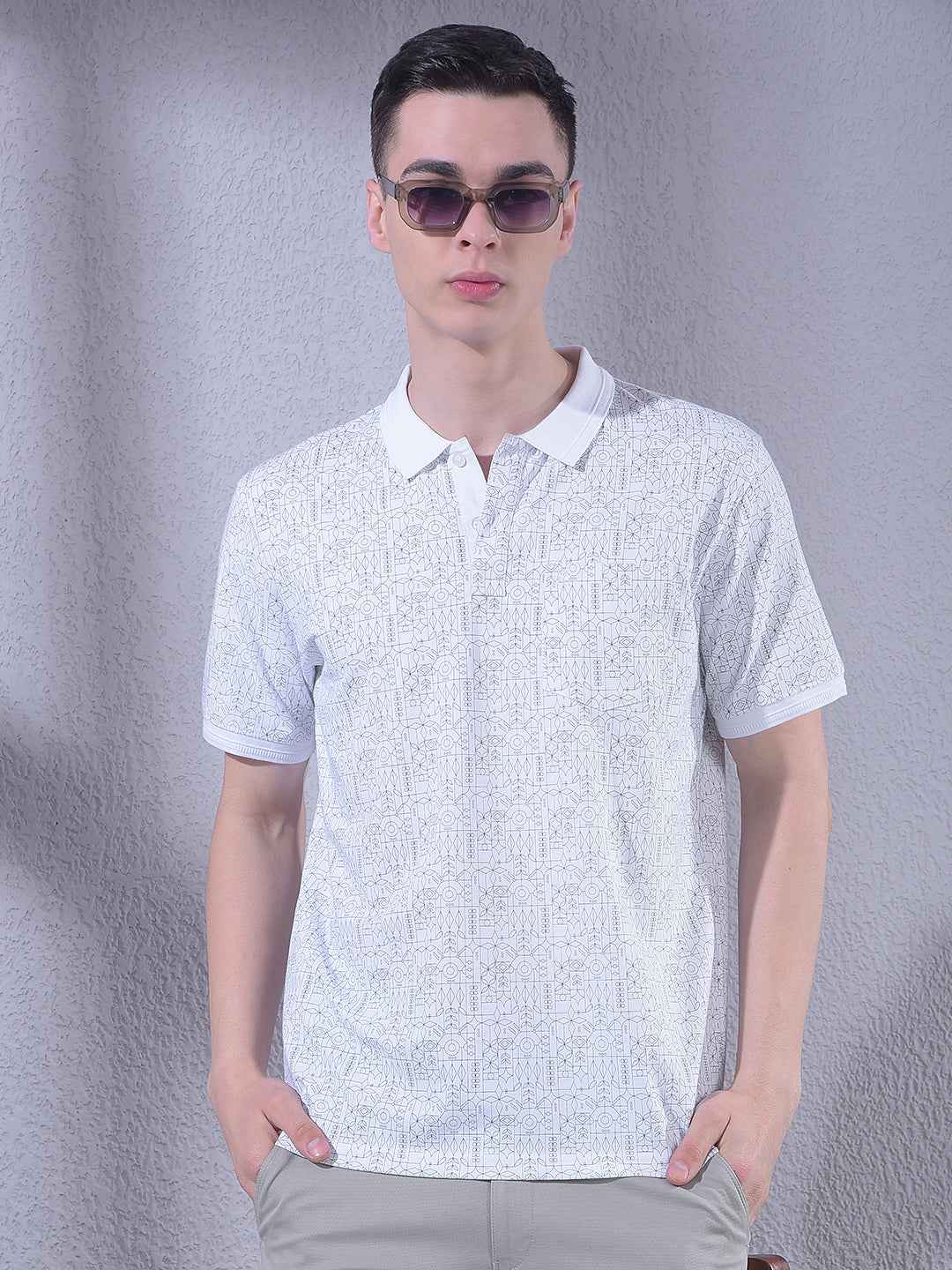 White Printed T-Shirt