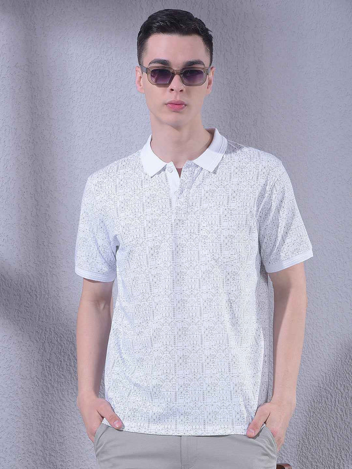 White Printed T-Shirt