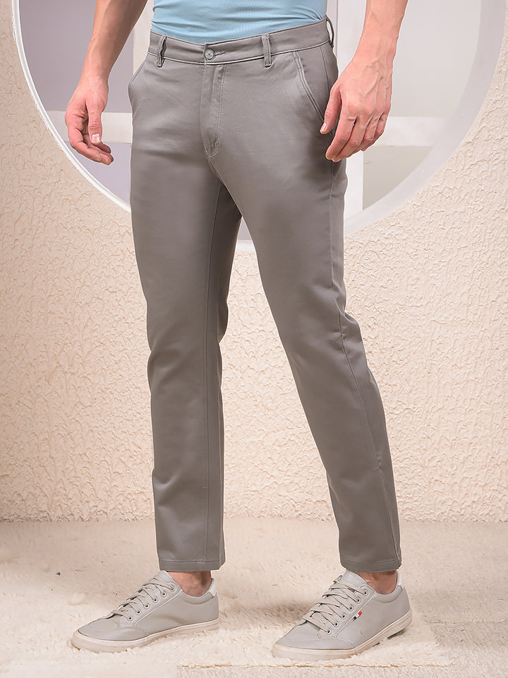 Monochrome Grey Slim Trousers