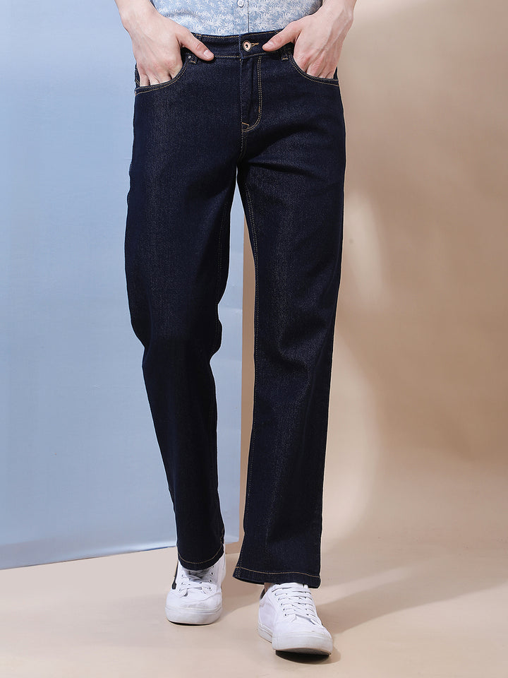 Navy Blue Baggy Jeans