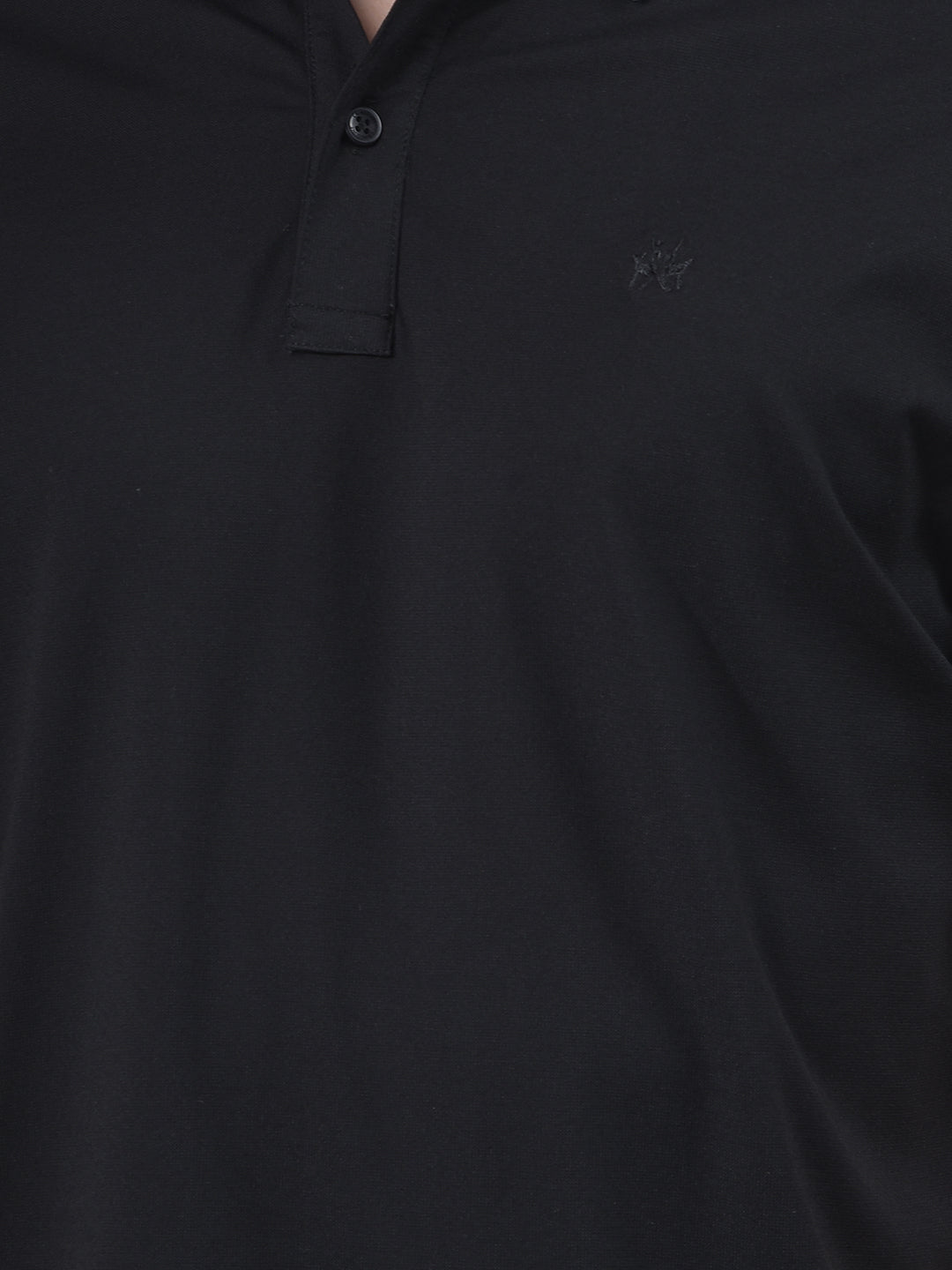 Black Polo-Neck T-Shirt