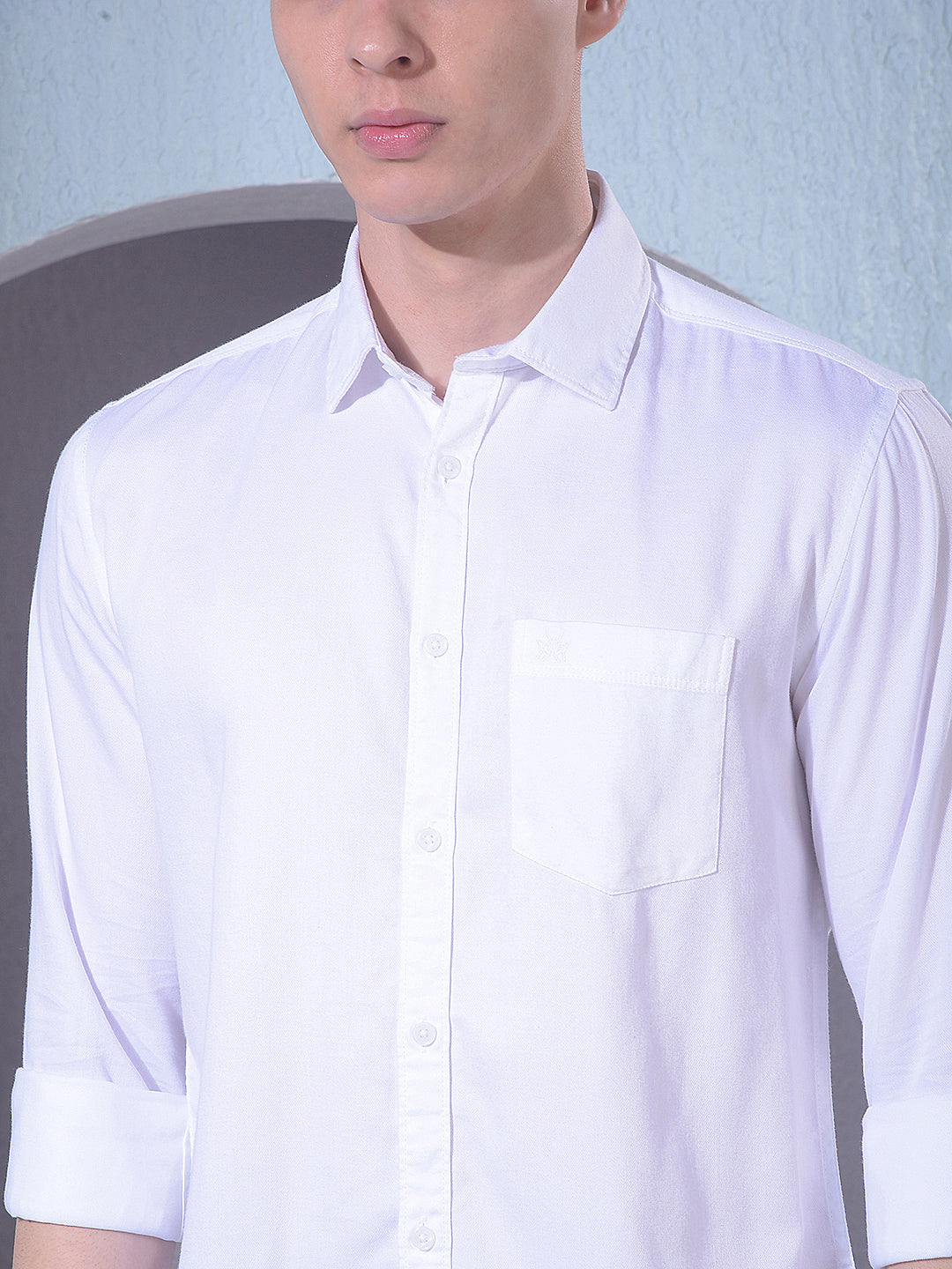 Minimal White Casual Shirt