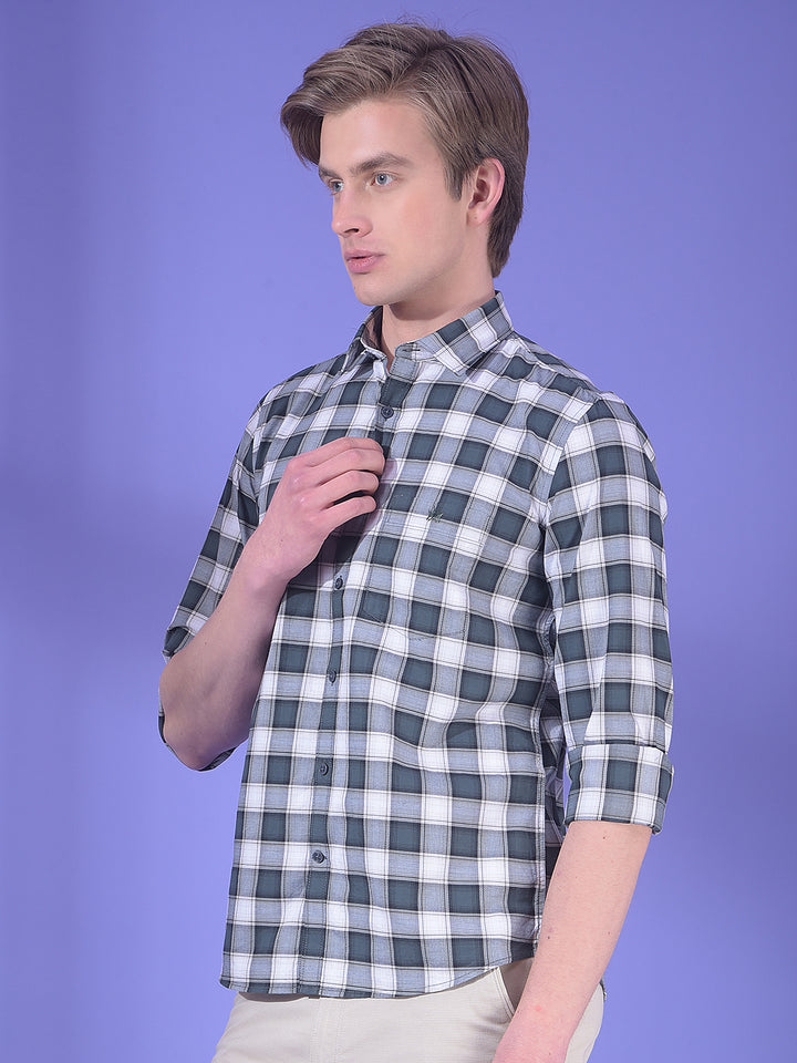 Everyday Grey Checked 100% Cotton Shirt