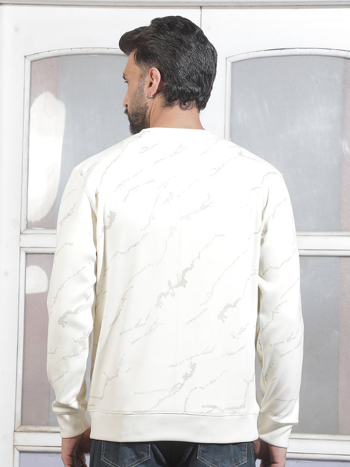 White Graphic Print Sweatshirt