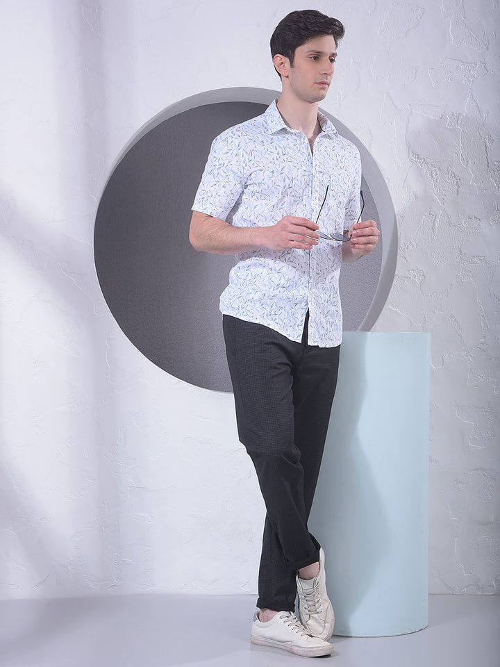 Sleek Black Checked Trousers