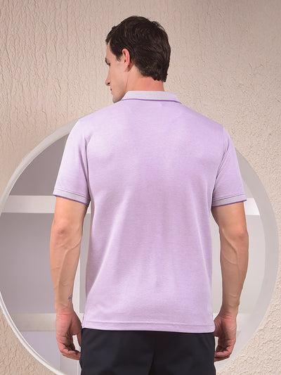 Purple Polo Neck T-Shirt