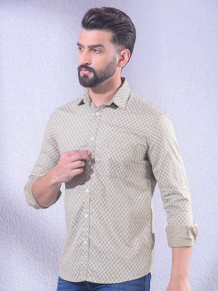 Brown Printed Shirt