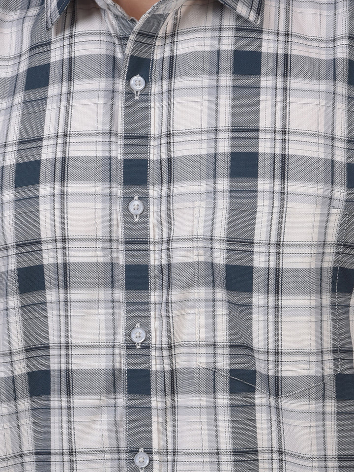 Grey Checked 100% Cotton Shirt